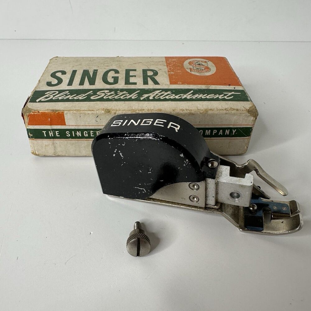 Vintage Singer Blind Stitch Attachment 160616‎ Box USA Sewing